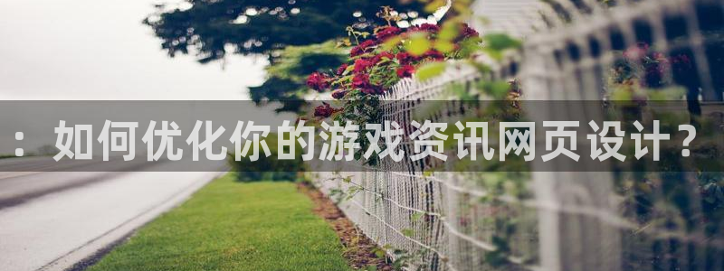 多彩娱乐平台官网入口：：如何优化你的游戏资讯网页设计？
